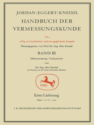 cover image of Handbuch der Vermessungskunde